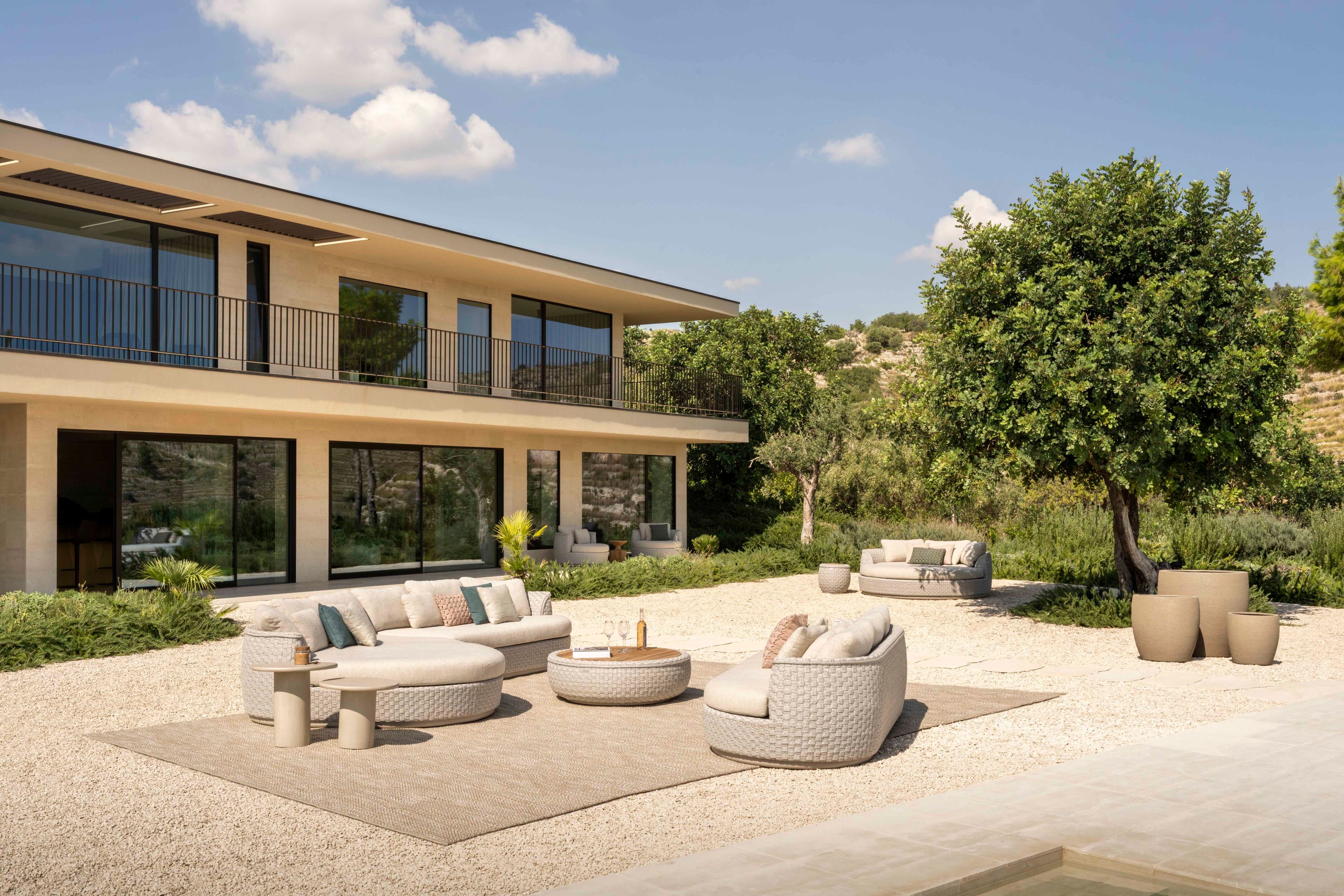 Веревочный модульный садовый диван Jardinico круглый ARCH-00010156 - Вид №1