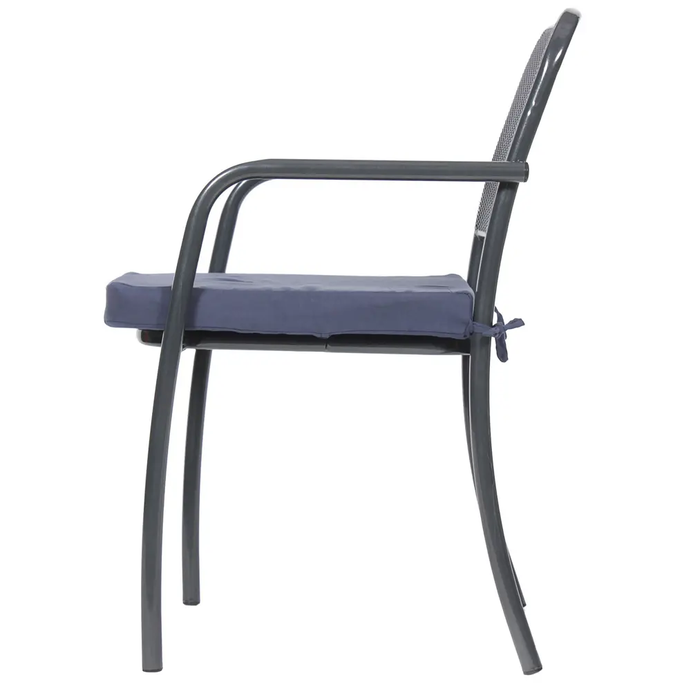 Кресло садовое Романс 63х54х92 см металл черный/синий 18854696 STLM-2208098 Santreyd  - Вид №3