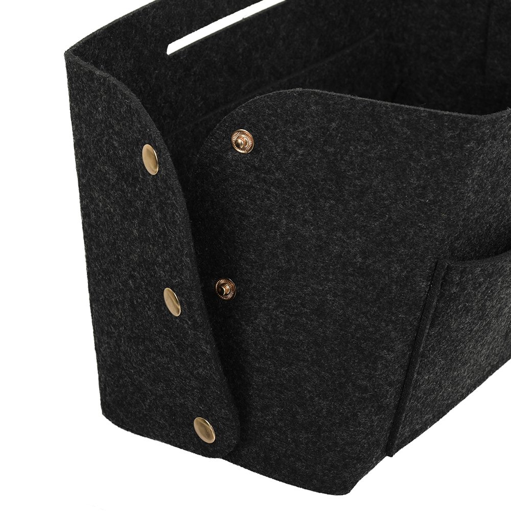 Корзина складная фетровая 6 л темно-серая Qwerty QWERTY  00-3971603 Серый  - Вид №3