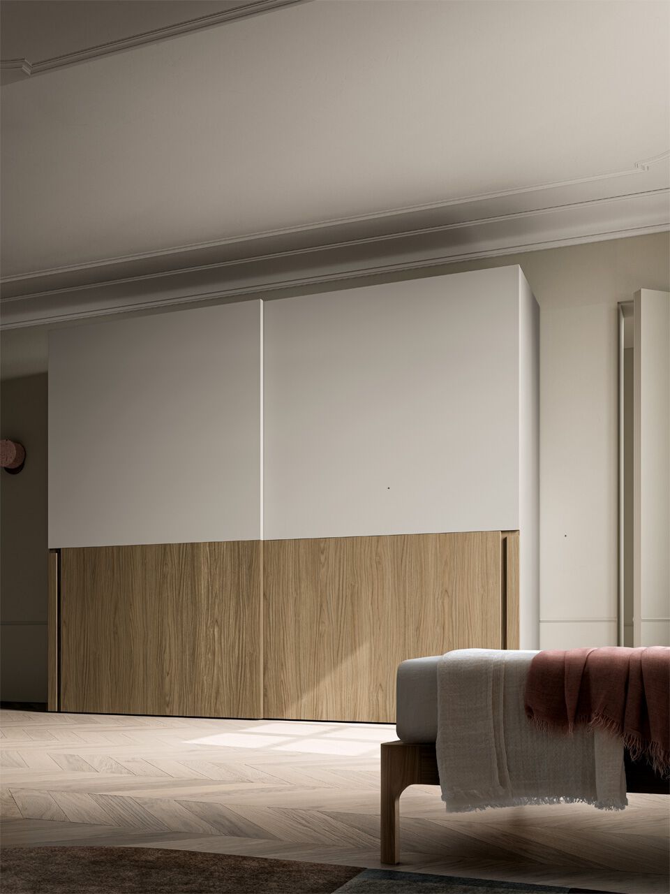 Секционный деревянный шкаф с раздвижными дверями Santalucia Mobili BOLEANA ARCH-00075937 - Вид №2