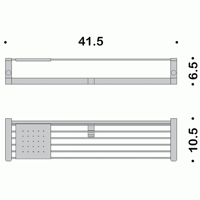 W4275 Полочка 41.5 см с крючками COLOMBO TIME Colombo Design - Вид №1
