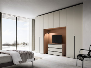 Деревянный секционный шкаф