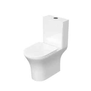 Унитаз-компакт Aquatek Optima T безободковый двойной смыв торнадо цвет белый