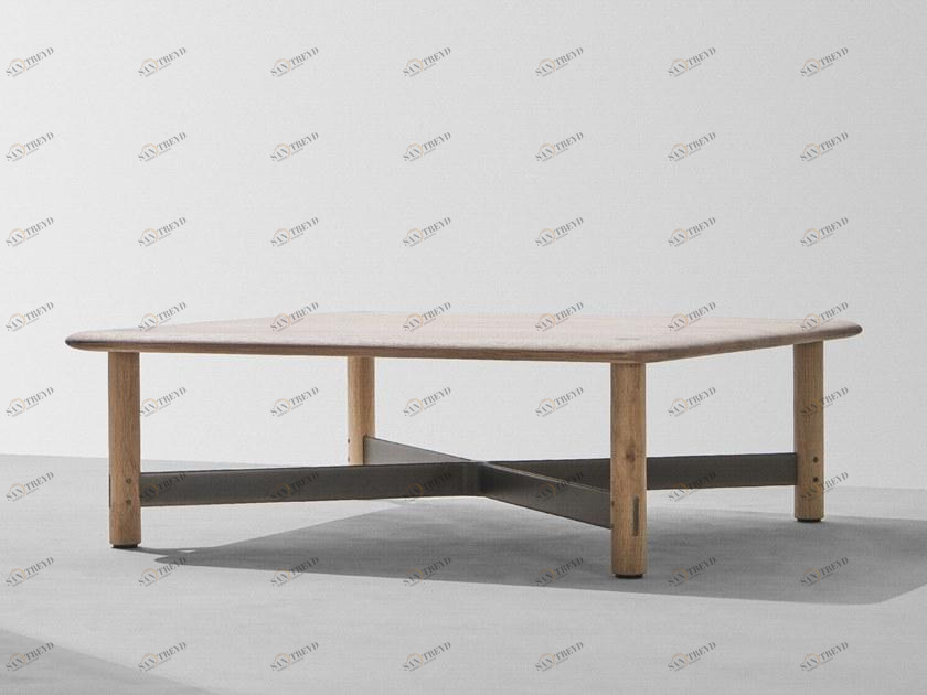 District Eight Низкий квадратный журнальный столик из дуба Stilt M1007-sq 