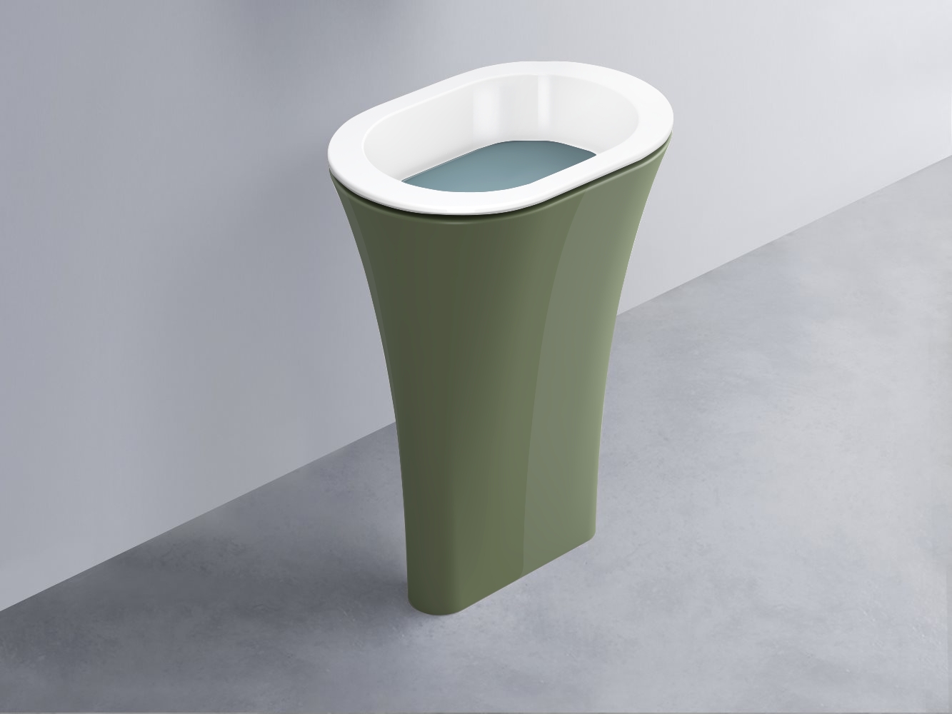 AMLA65-BL+AMPILO-PL+AMCOLO-AG Раковина Amedeo Ovale отдельностоящая cielo Enjoy + Amedeo Ceramica Cielo