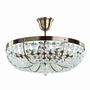 Потолочный светильник хрустальный бронзовый Luxor 14696 ALFA LUXOR 00-3890478 Бронза