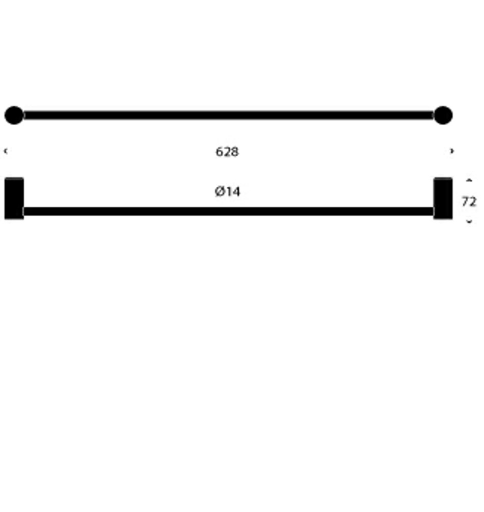FROST Вешалка для полотенец 3, 60 cm » медь Нержавеющая сталь Медь N1916-1-C  - Вид №1