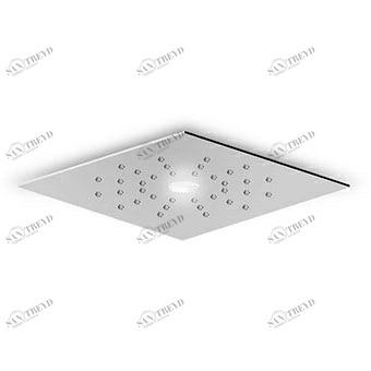 Z94156 Многофункциональная душевая система 170x170 мм, из нержавеющей стали, встроенная с центральным белым светом, с автономным питанием, не требует подключения к электросети. Минимальный требуемый расход 5 л / мин. Zucchetti Isy 