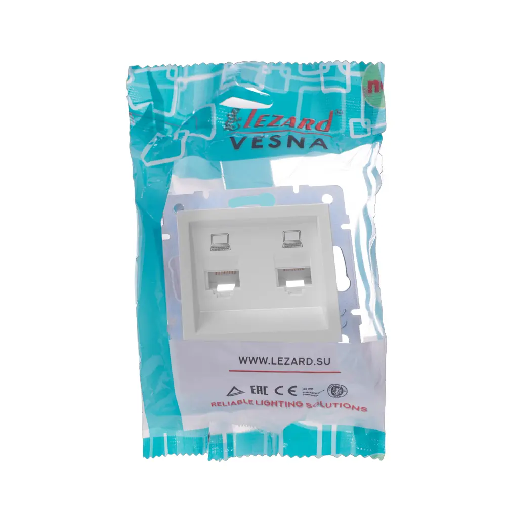 Двойная компьютерная розетка Lezard Vesna для сетевых подключений 84408526 STLM-1575573 - Вид №10