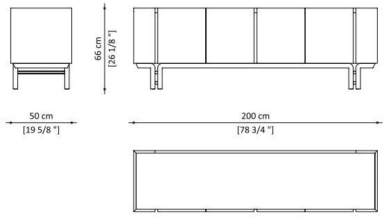 Paolo Castelli Буфет из лакированной мдф с распашными дверцами Dromo sun-id-1397800 - Вид №3