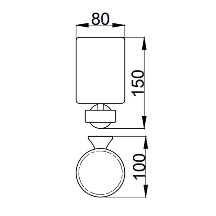OA500301065 Стакан для зубных щеток, бронза Webert Opera - Вид №1