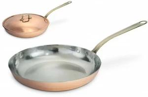 Officine Gullo Сковорода медная с крышкой