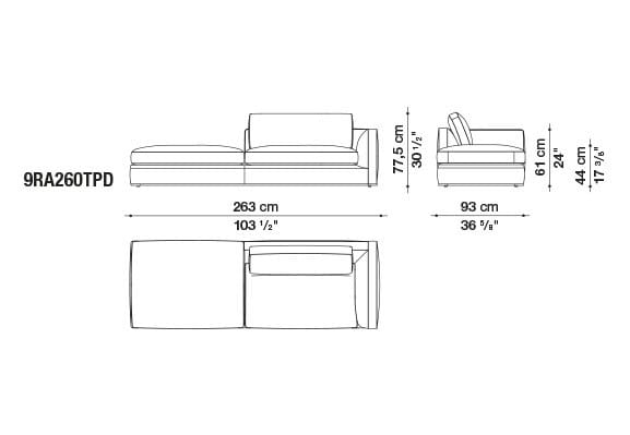 Ткань диван B&B Italia Ричард ARCH-00082196 - Вид №36