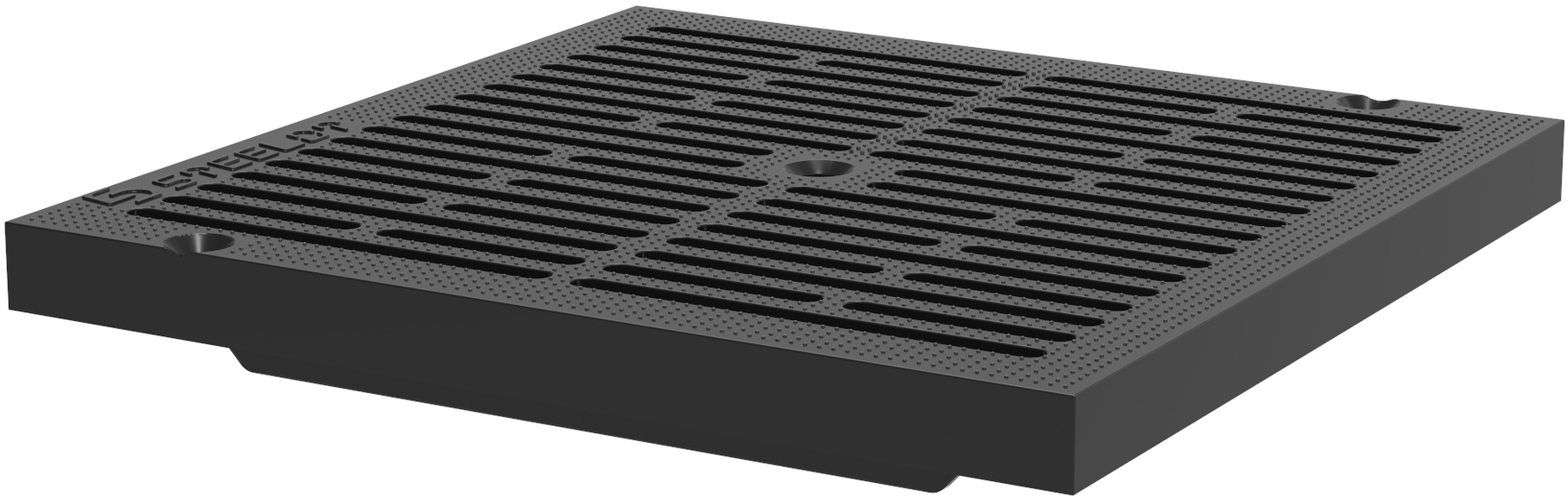 P3030B Решетка пластиковая SteeStart 300х300 черная ГеоПластБорд