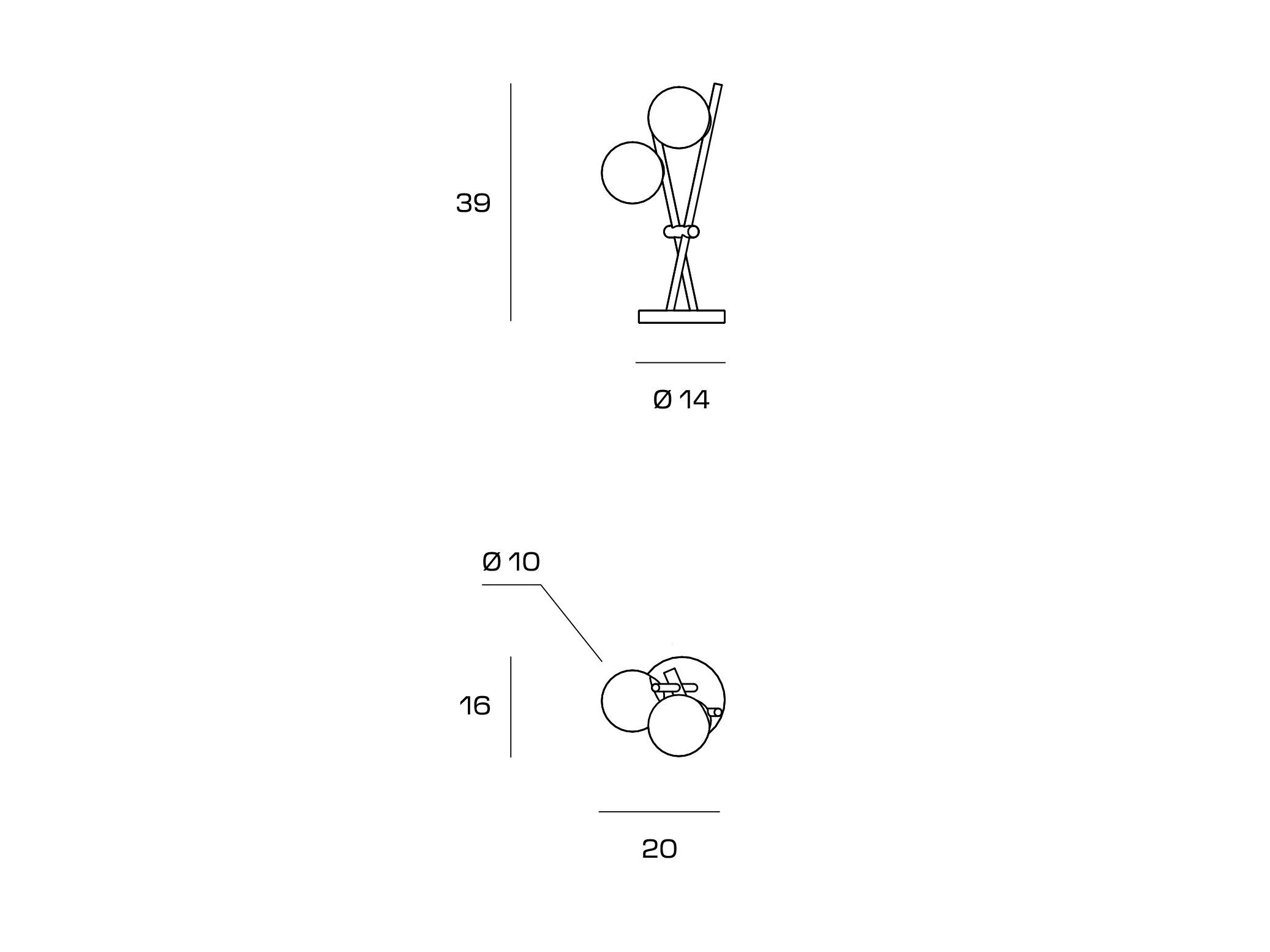 Металлическая светодиодная настольная лампа с диммером Miloox Kika ARCH-00073253 - Вид №2