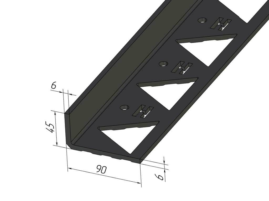 Пластиковый бордюр 45 мм, длина 3 м ГеоПластБорд GPBST-28 - Вид №8