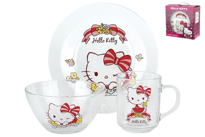 Пиала Hello Kitty 13 см КОРАЛЛ HELLO KITTY 029584 Прозрачный  - Вид №1