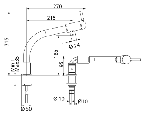 1574200000 Смеситель Bandini Coco Santreyd - Вид №1