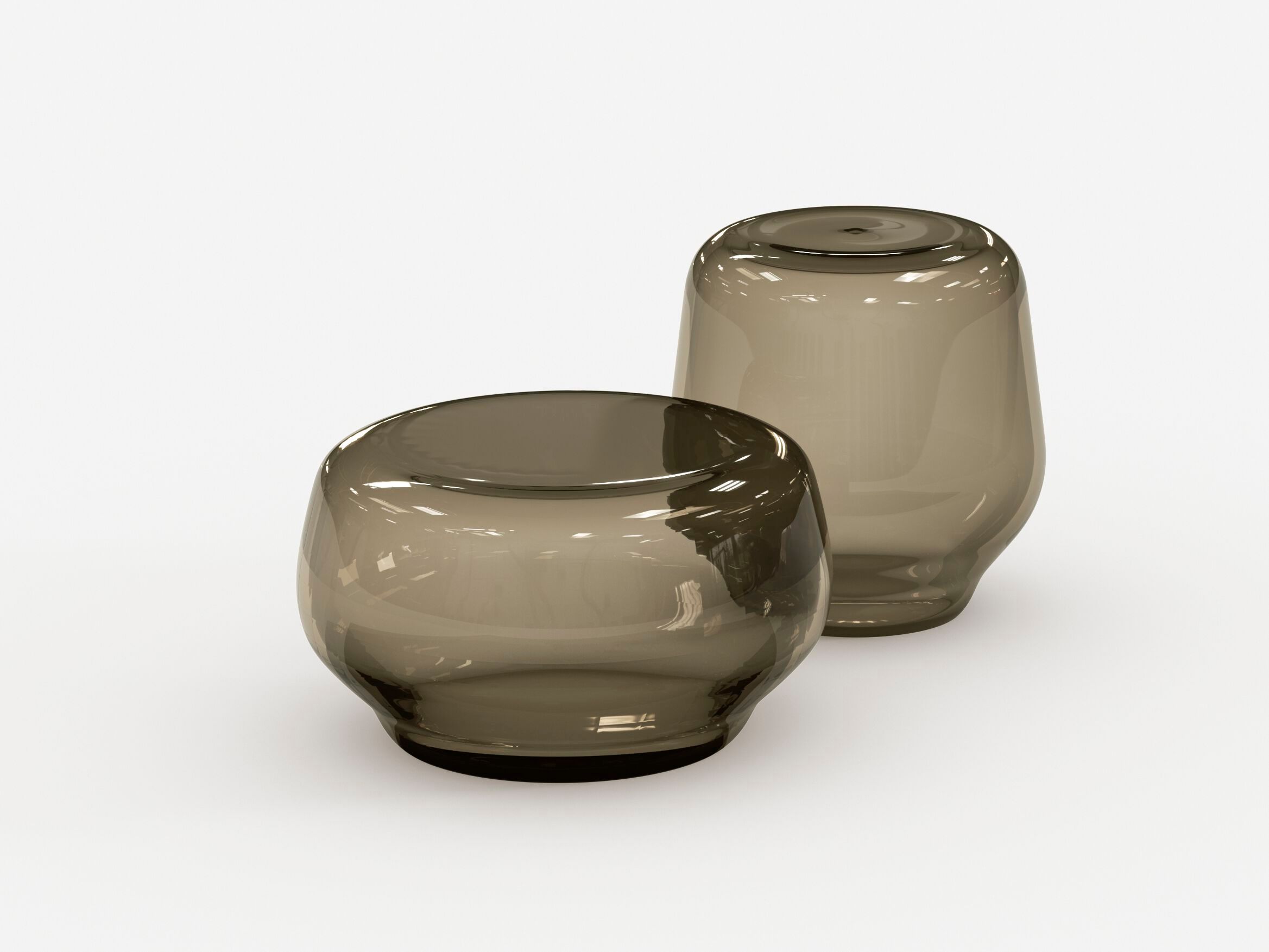 Круглый журнальный столик из дутого стекла Tonelli Design OASIS ARCH-00033404