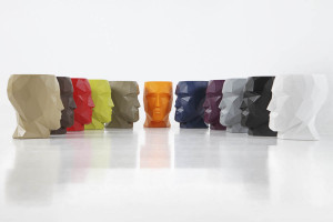 070357 Кашпо матовое красное 70см Vondom Adan