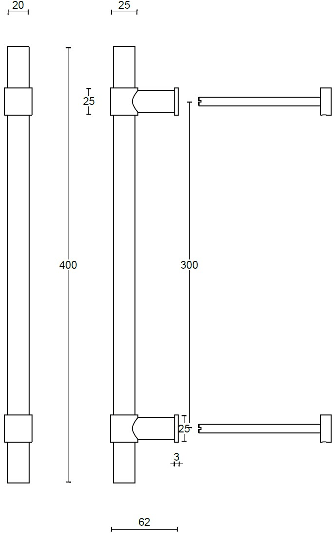 Formani Ручка для входной двери из нержавеющей стали One Pb400 - Вид №2