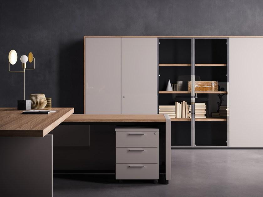 Sinetica Исполнительный угловой письменный стол с ящиками More sun-id-1489693 - Вид №12