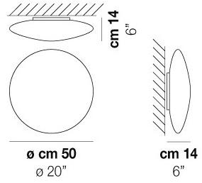 Vetreria Vistosi Потолочный светильник из дутого стекла Saba sun-id-1497293 - Вид №4