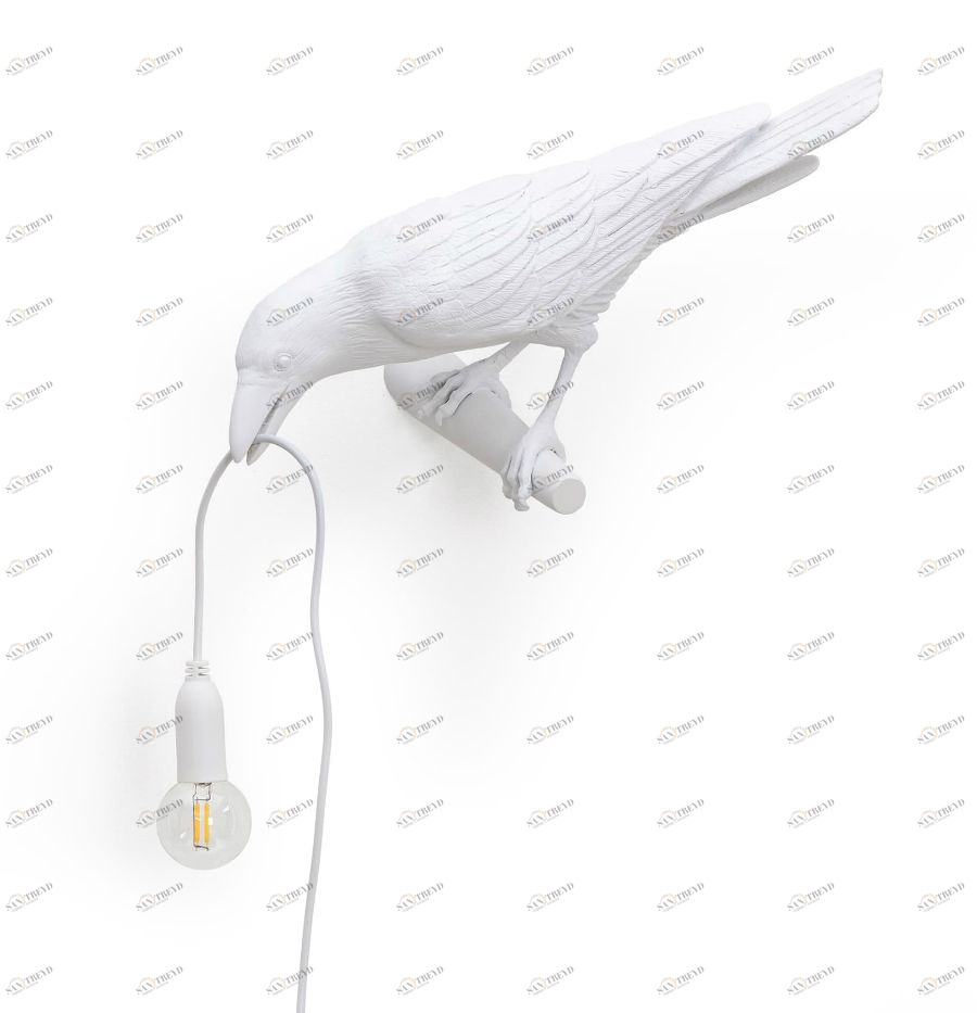 Светильник настенный Bird Lamp Looking Left, белый Seletti 14734