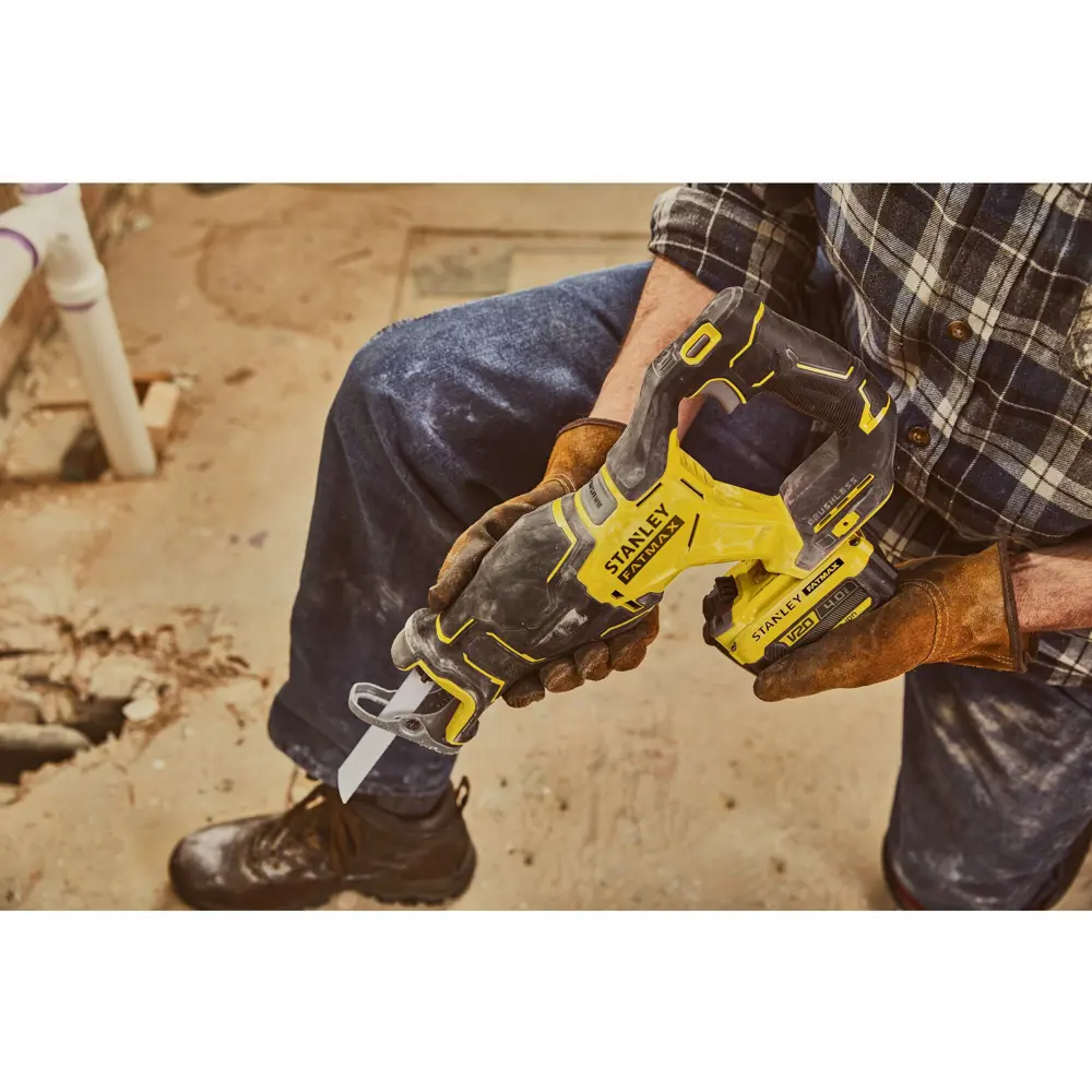 Пила сабельная аккумуляторная бесщеточная Stanley Fatmax SFMCS310B-XJ, 20 В Li-ion без АКБ и ЗУ STLM-2110913 - Вид №8