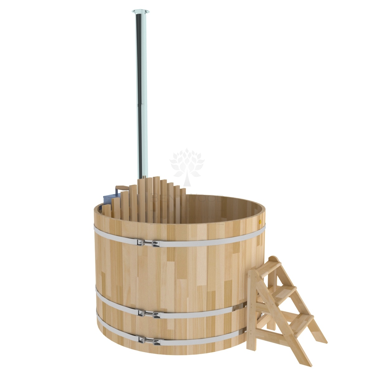 2112 Фурако из кедра D=1.8 с внутренней печкой. Высота 1,2м. Исполнение "Сращенная". Alyarus 