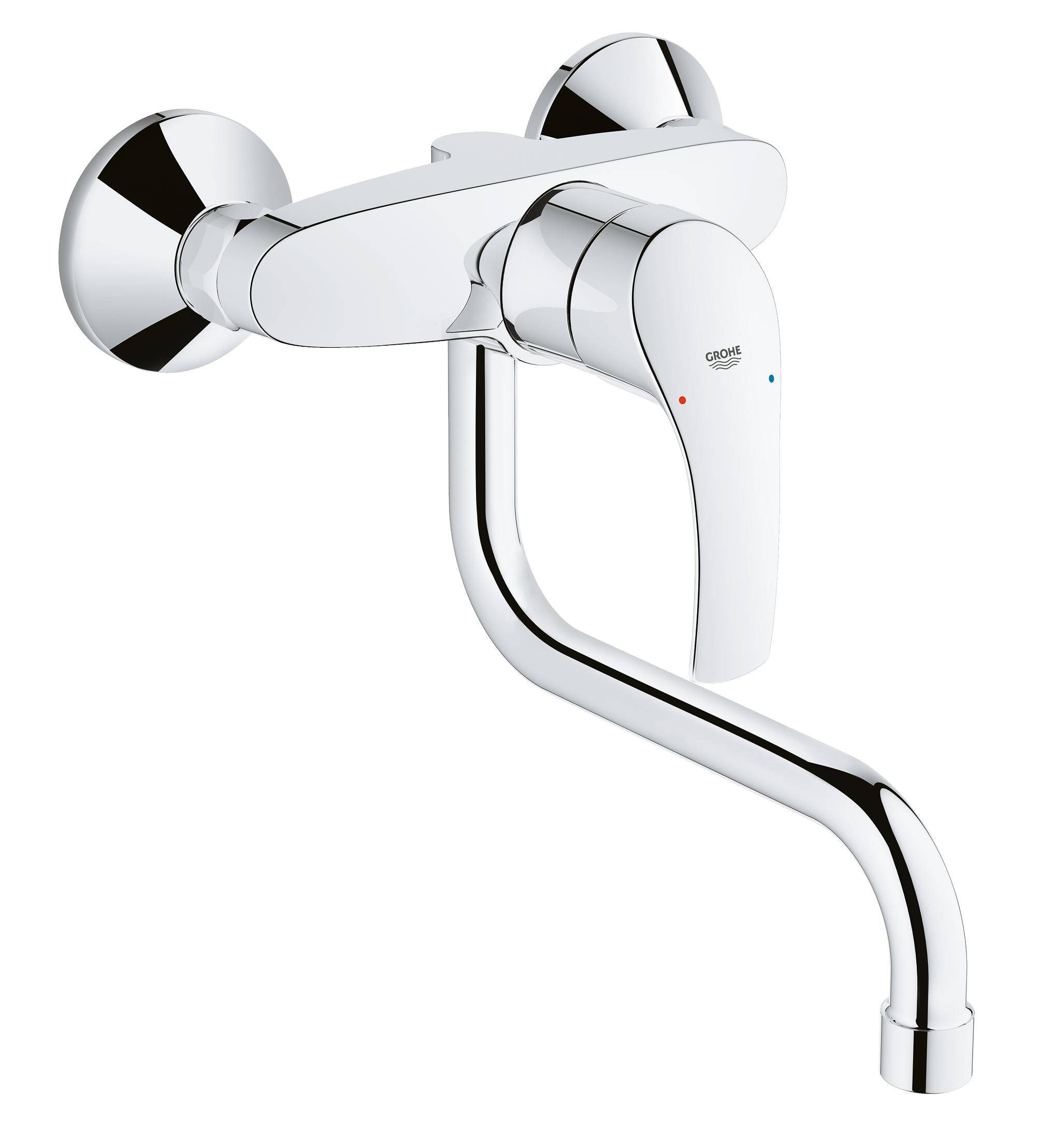 Смеситель для кухни GROHE Eurosmart new настенный, вынос 150 мм, хром (31391002) - Вид №1