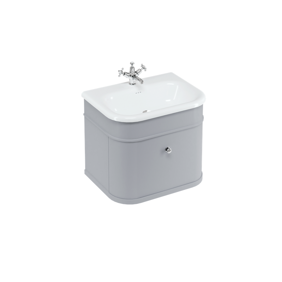 Burlington Chalfont Chalfont 650мм Тумбочка с одним выдвижным ящиком - Классический серый с классическими серыми ножками CH65G-CHLEGG  - Вид №4