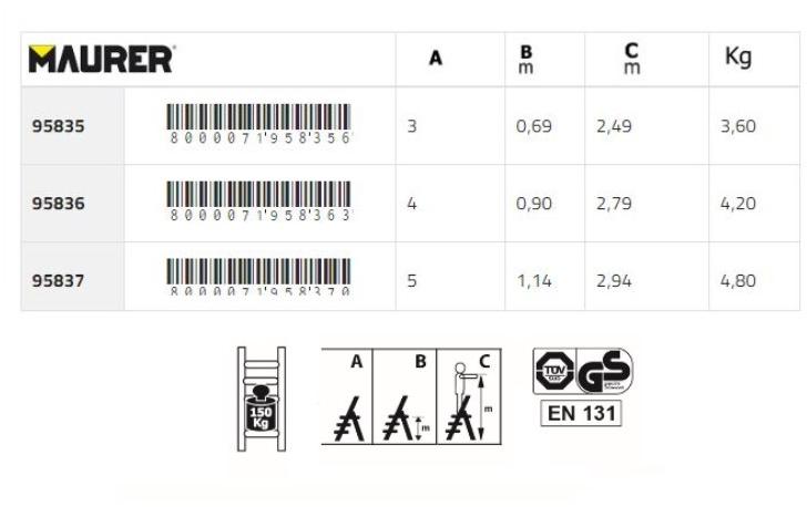 MAURER Складная лестница sun-id-1499654 - Вид №1