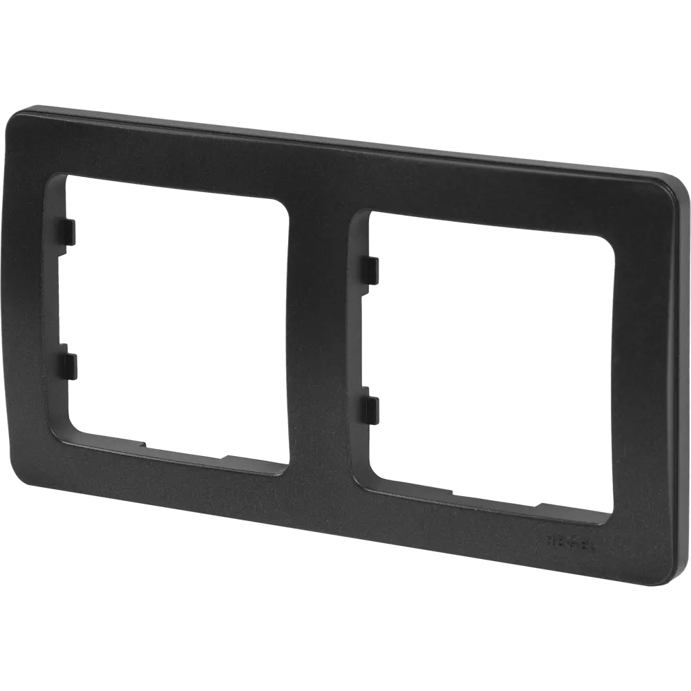 Рамка для розеток и выключателей Hegel Мастер 2 поста цвет черный STLM-2096453