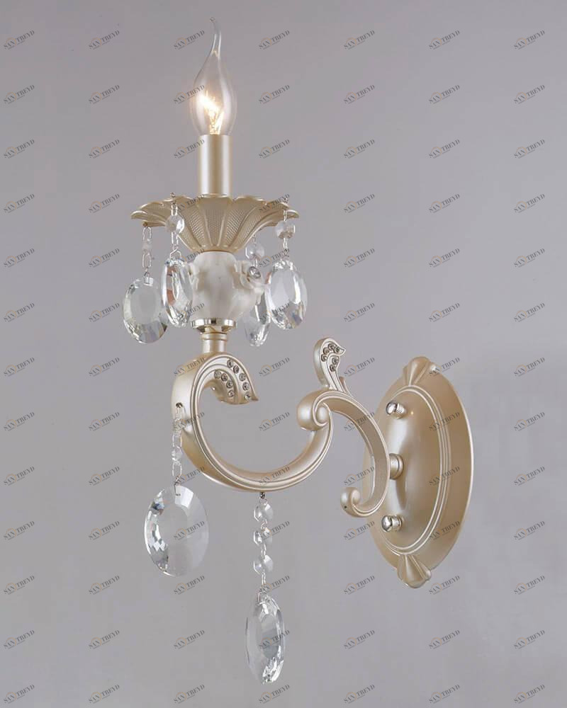 Бра металлическое золотое "Донни" 20104.02.64.01 SEVEN FIRES СВЕЧА 00-3929833 Белый;золото 