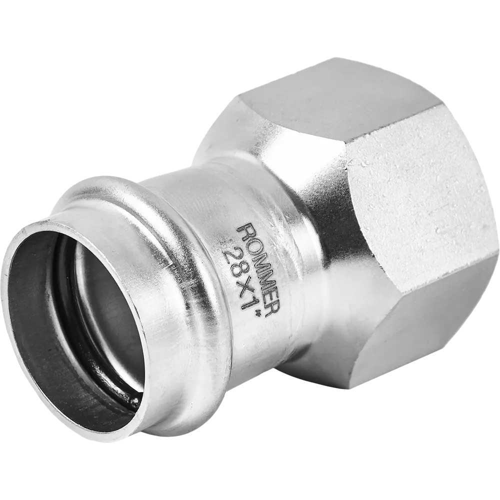 Муфта переходная Rommer 1"x28 мм ВПр-ВР нержавеющая сталь STLM-2173712
