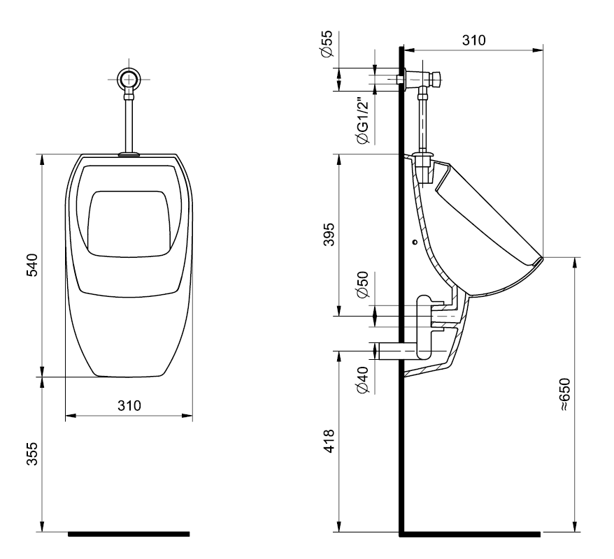 82809072 Писсуар Гала STLM-0036413 SANTEK  - Вид №4