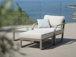 Les jardins Мягкое садовое кресло из олефина с подлокотниками Xenah