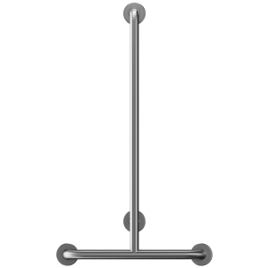 B640-W Т-образный поручень из нержавеющей стали Ø32 мм, 4-точечное крепление duten