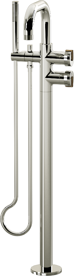 E-11557-R1PC-L1VBB-PC Смеситель напольный отдельностоящий (внешняя часть) GRAFF MOD+