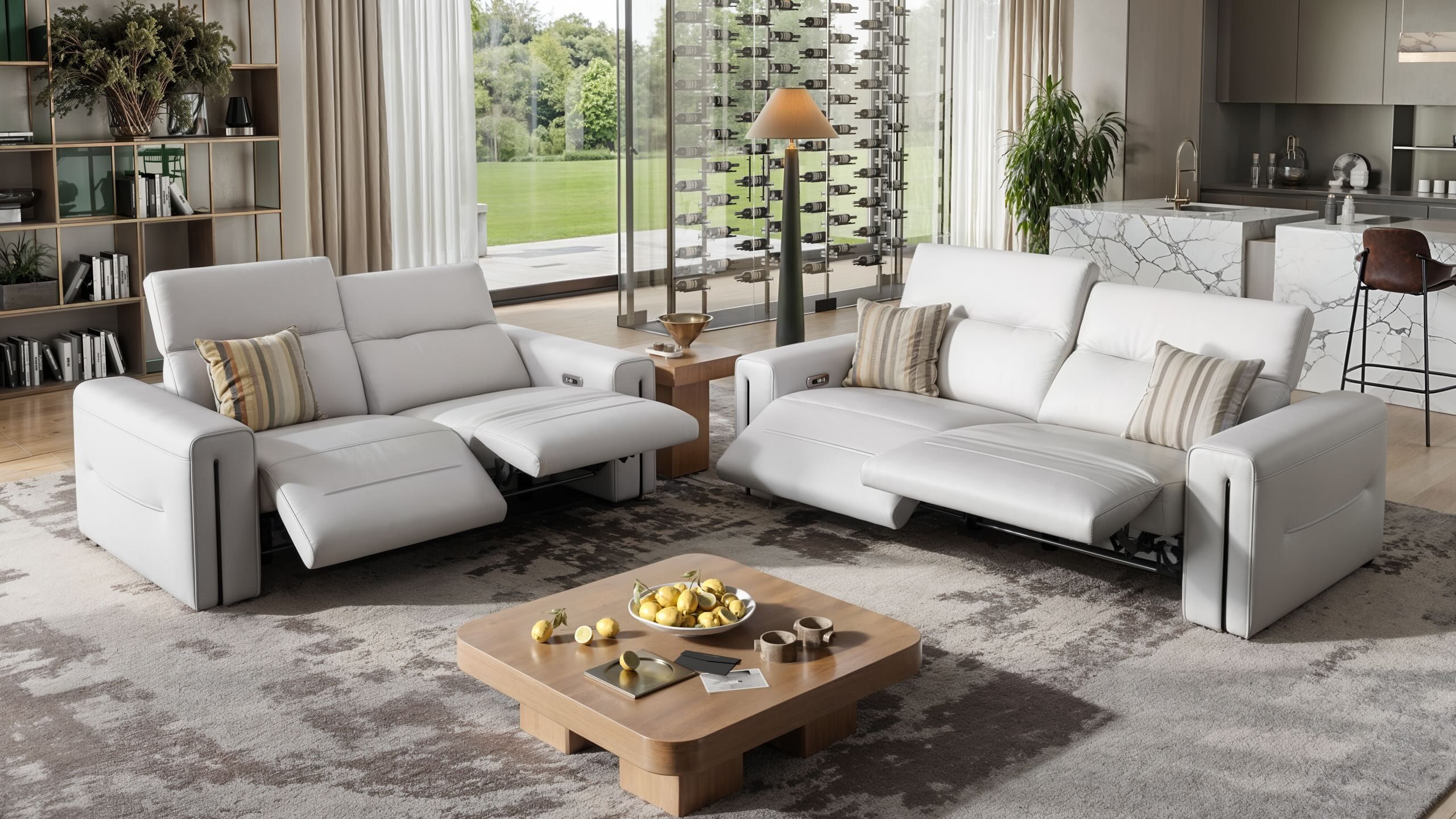 3-местный кожаный диван Sofanella Канны ARCH-00089066 - Вид №3