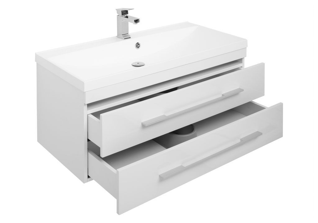 Тумба с раковиной Aquanet Нота NEW 100 белый 0017149600204096 - Вид №3