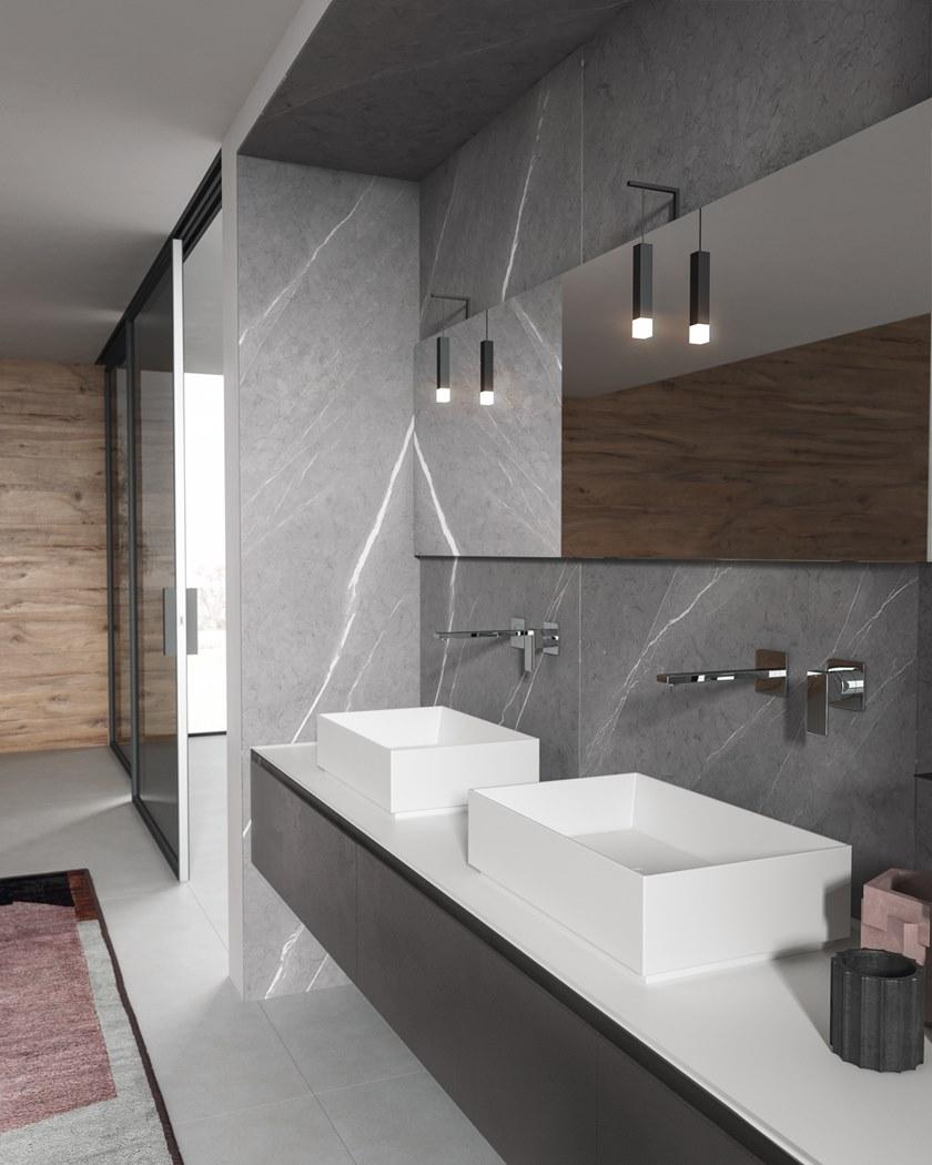 BMT Двойная подвесная тумба под умывальник с ящиками Ikon Ik-11 - Вид №2