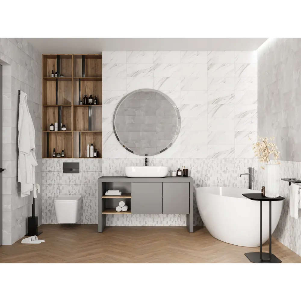 Santreyd Mersey Hexo: керамическая плитка для стен в серых тонах 89364562 STLM-0947446 - Вид №8