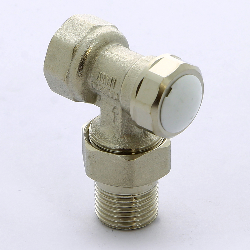 Вентиль НВ угловой для радиаторов обратный с разъемным соединением EMMETI 1/2" 01350322 - Вид №1