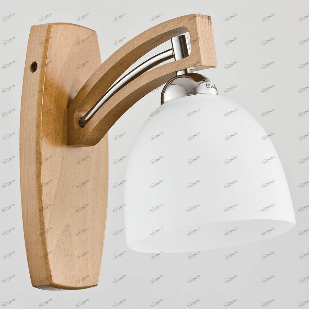 Бра настенное белое с коричневым Alfa Magnat 21380 ALFA MAGNAT 00-3928261 Белый;коричневый