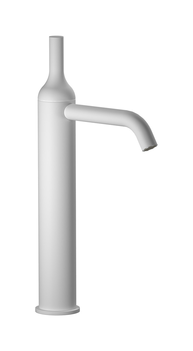 Высокий смеситель для раковины на 1 отверстие в комплекте с донным клапаном WE ARE IB bi202bo Matt White Batlo