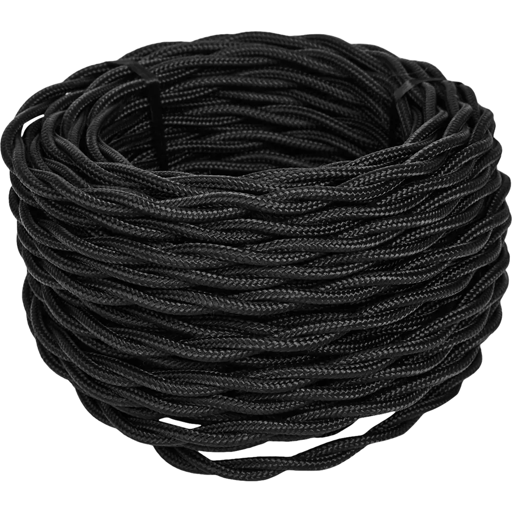 ELECTRALINE Ретро-кабель 2×1,5 мм² черный 20 м для открытой проводки 82600533 STLM-0031148 - Вид №3