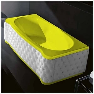 Ванна Gruppo treesse New Classic Young VTL-V6741-SX-KB-Z жёлтая прямоугольная левая белая кожа