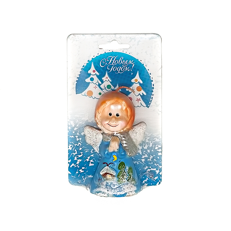 1496 Свеча новогодняя 2 "Новогодний ангелок" Омский Свечной 